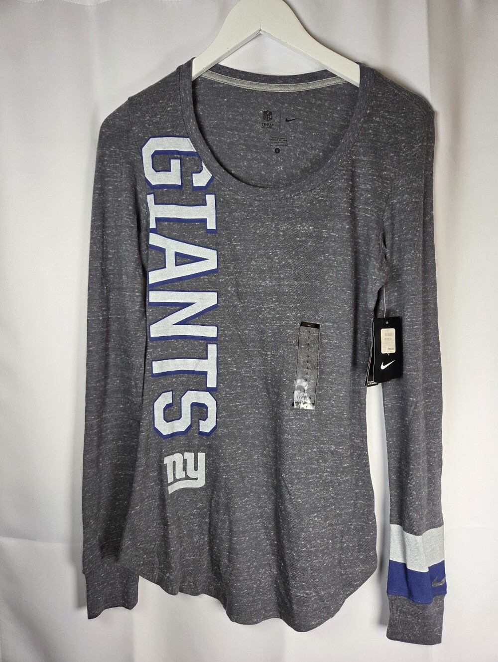 NEW Nike T Shirt NY Giants Football Gray Long Sleeve T Shirt Women's S $55
